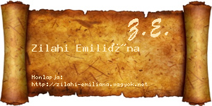 Zilahi Emiliána névjegykártya